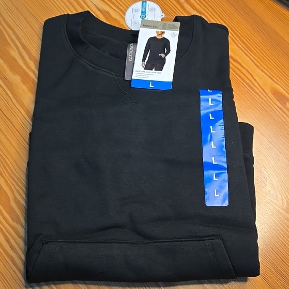 Mondetta Black Crew Neck With Kangaroo Pocket  Sweatshirt - Picture 1 of 5